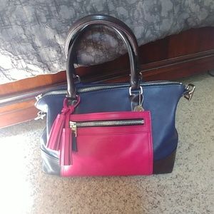 Leather Coach bag w/ cross body strap
